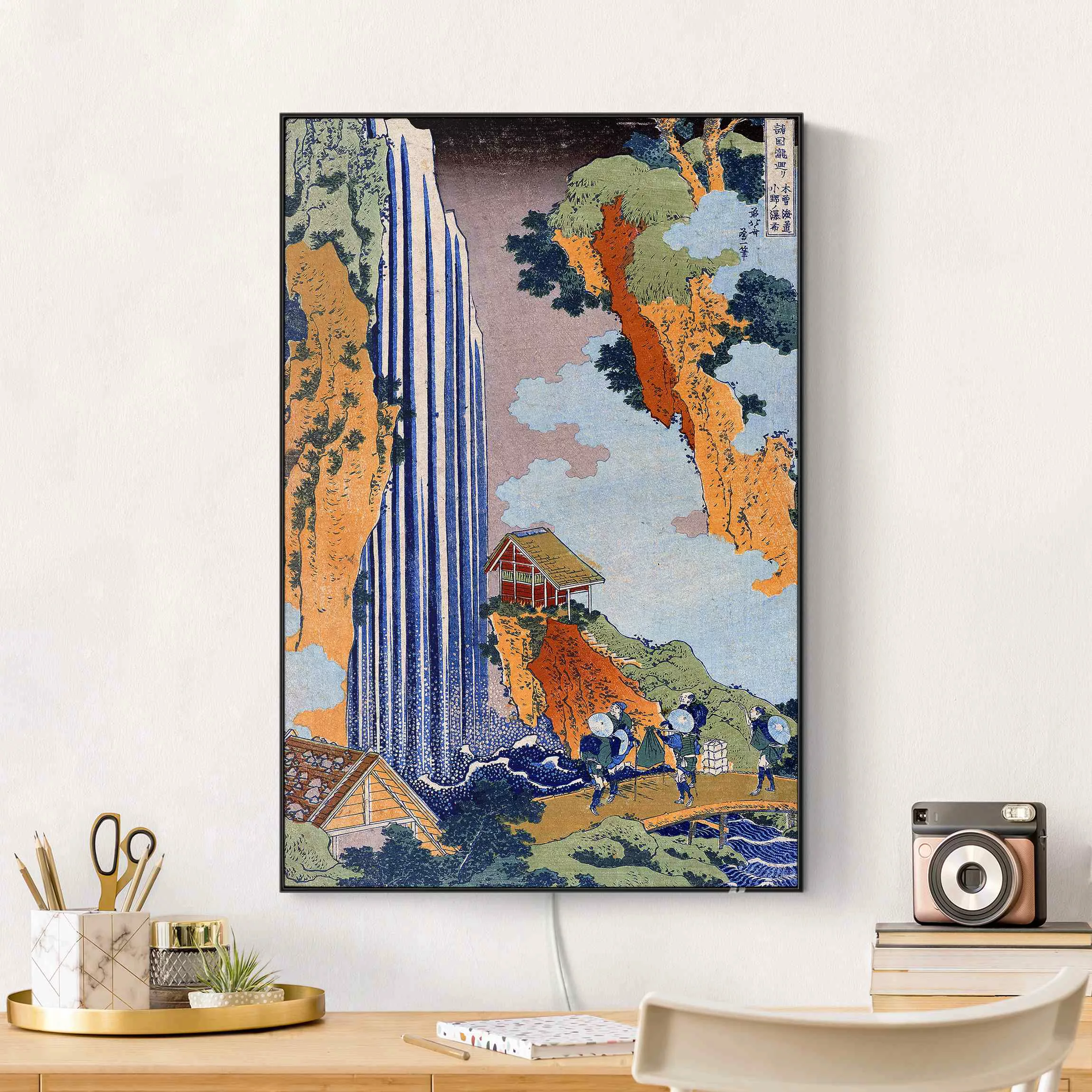 LED-Wechselbild Katsushika Hokusai - Ono Wasserfall günstig online kaufen