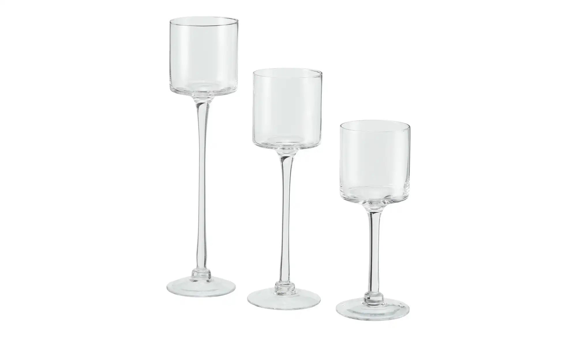 Windlicht  3er Set   ¦ transparent/klar ¦ Glas ¦ Maße (cm): H: 30  Ø: 7.5 A günstig online kaufen