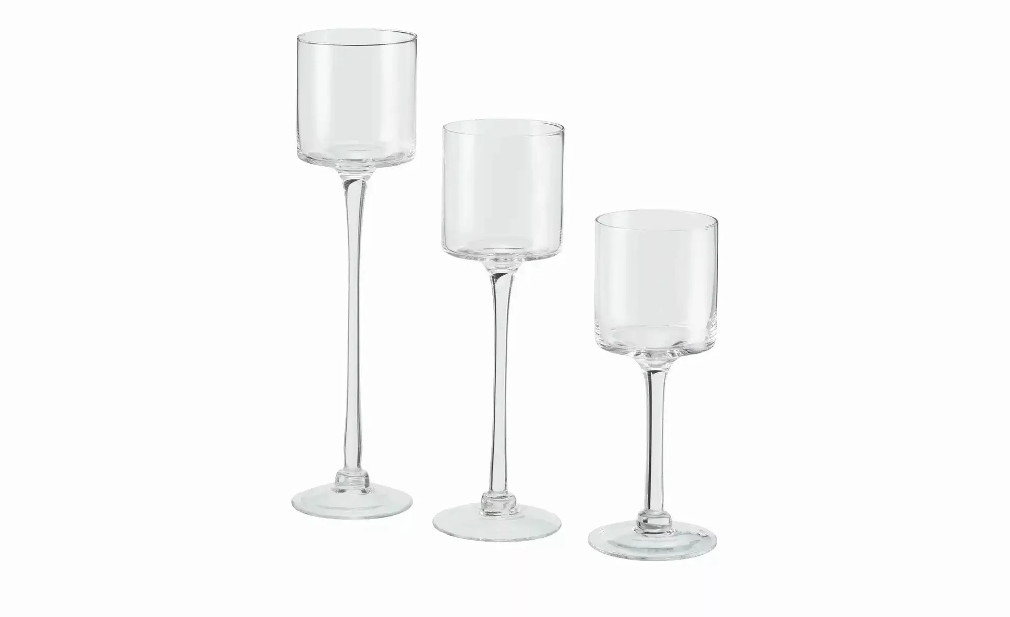 Windlicht  3er Set   ¦ transparent/klar ¦ Glas ¦ Maße (cm): H: 30  Ø: 7.5 A günstig online kaufen