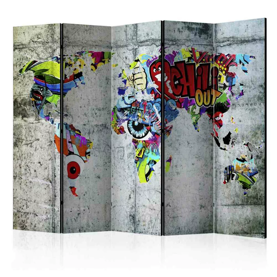 Cooler Raumteiler Paravent Graffiti Motiv modern günstig online kaufen