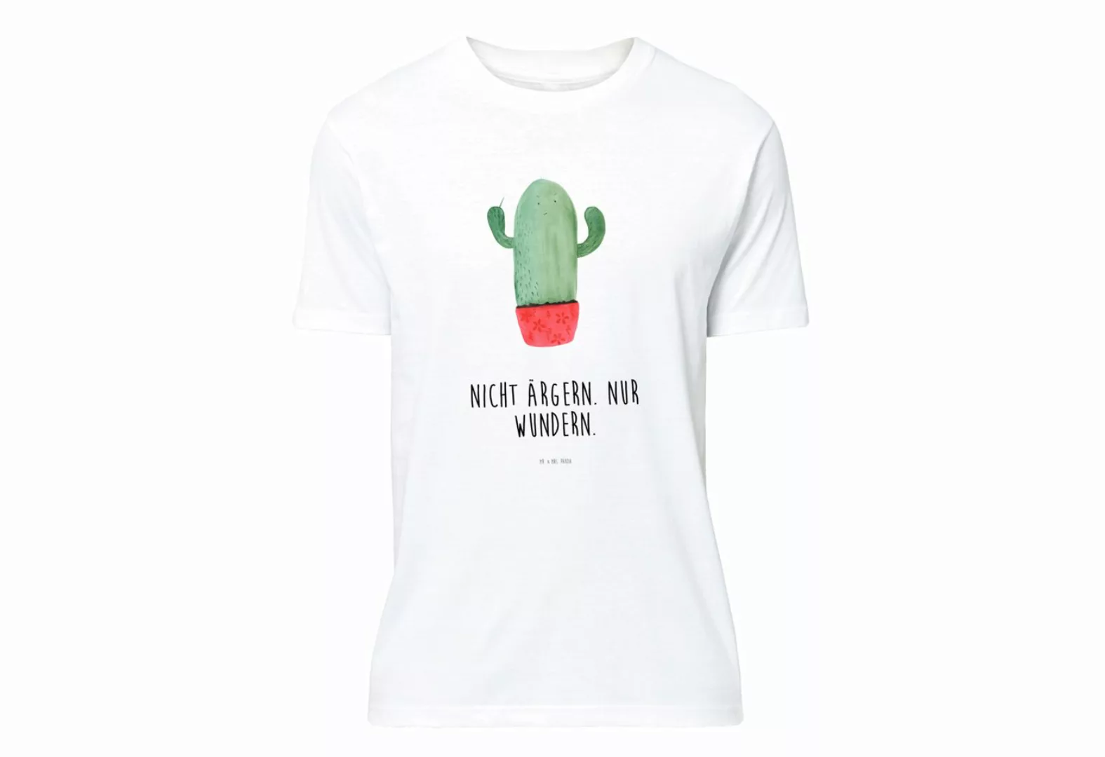 Mr. & Mrs. Panda T-Shirt Kaktus wütend - Weiß - Geschenk, Nachthemd, Kolleg günstig online kaufen