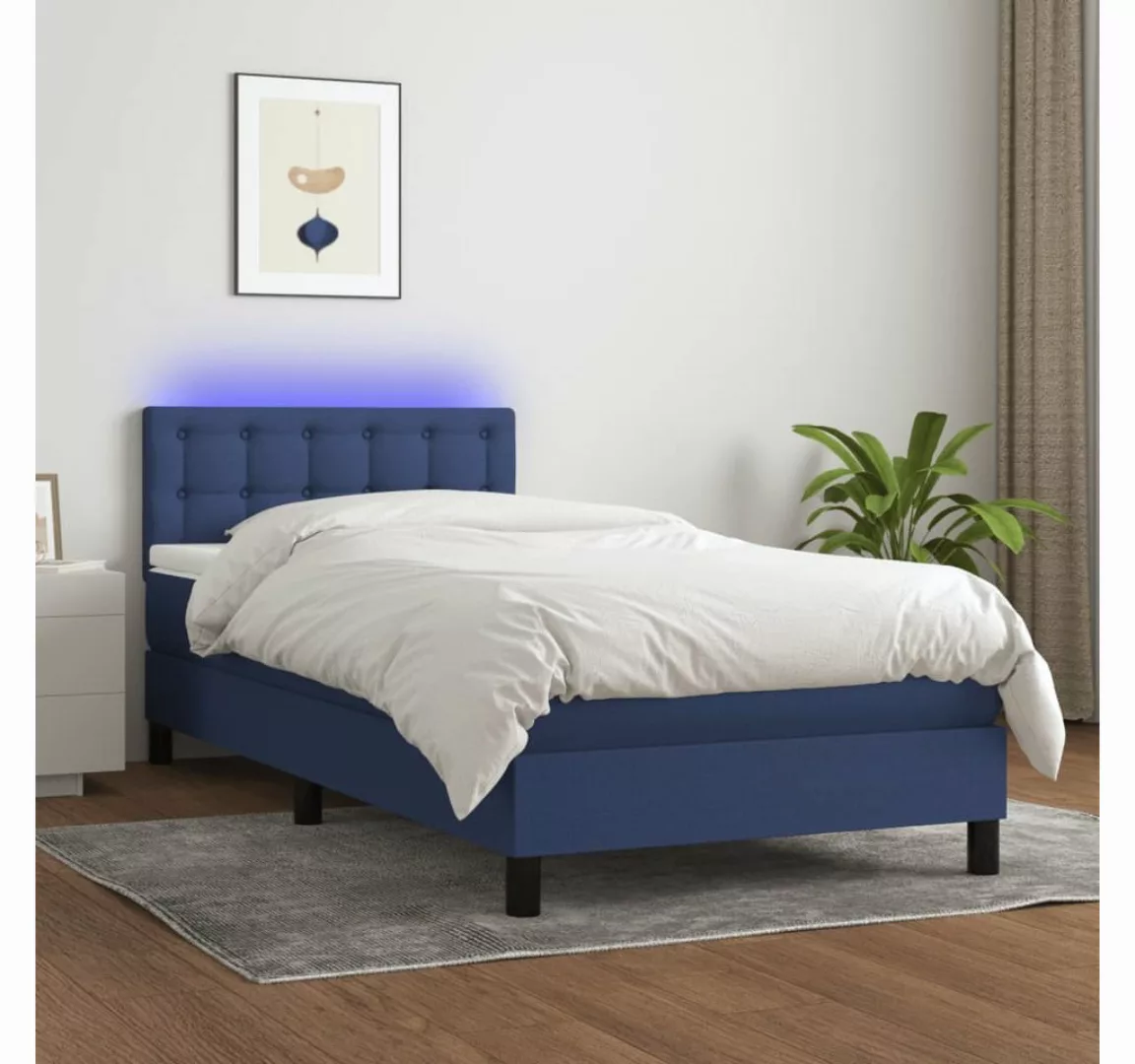 vidaXL Boxspringbett Bett Boxspringbett komplett mit Matratze & LED Stoff ( günstig online kaufen