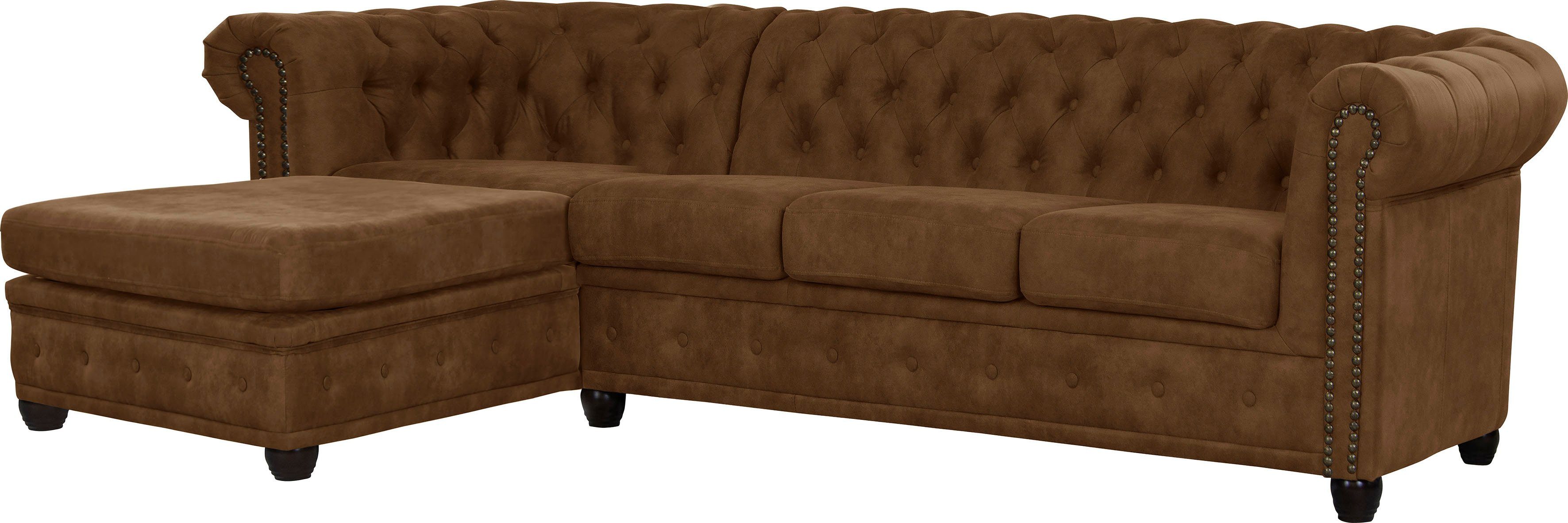 Home affaire Chesterfield-Sofa Rysum L-Form, Chesterfield-Optik günstig online kaufen