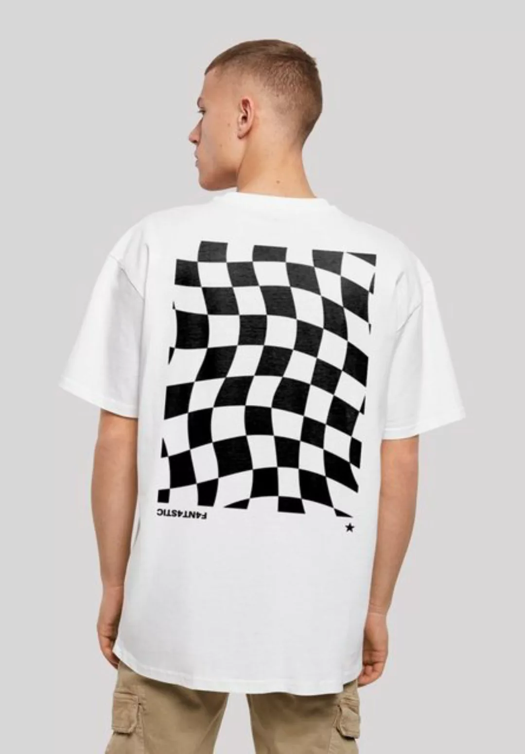 F4NT4STIC T-Shirt "Wavy Schach Muster", Print günstig online kaufen