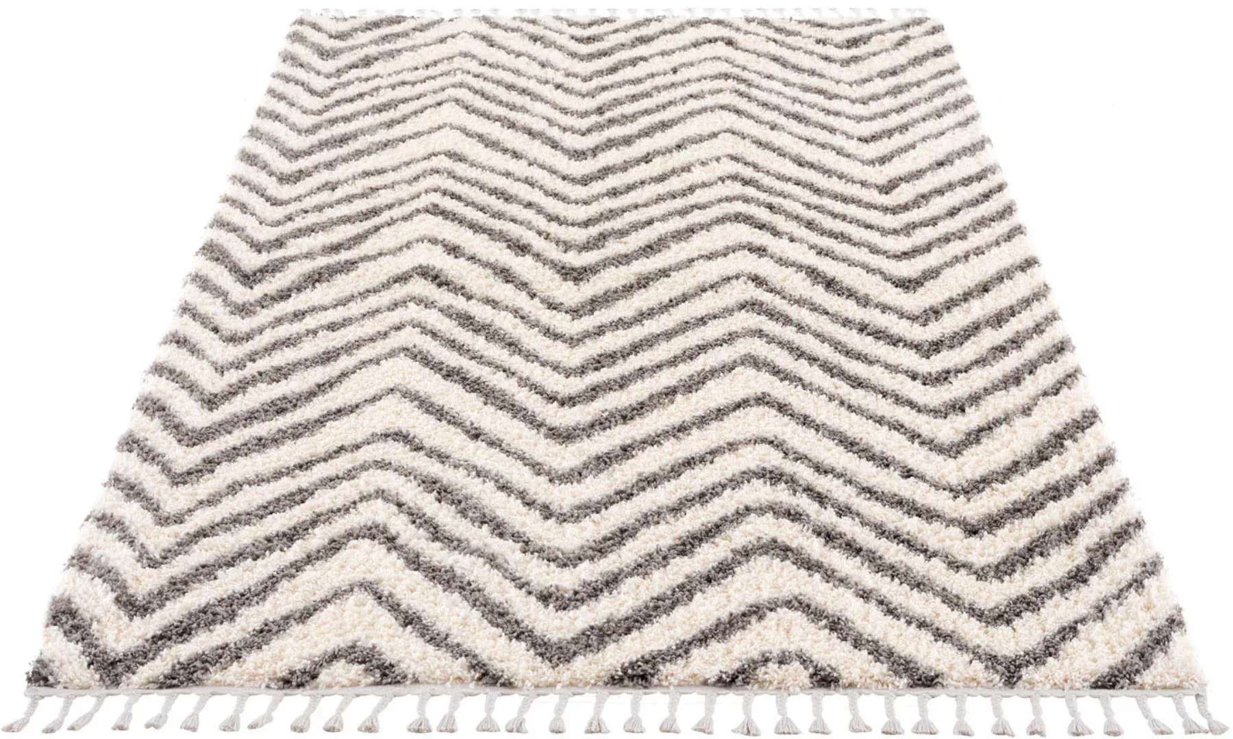 carpet city® Hochflor Teppich Pulpy 531 Creme creme Gr. 80 x 250 günstig online kaufen