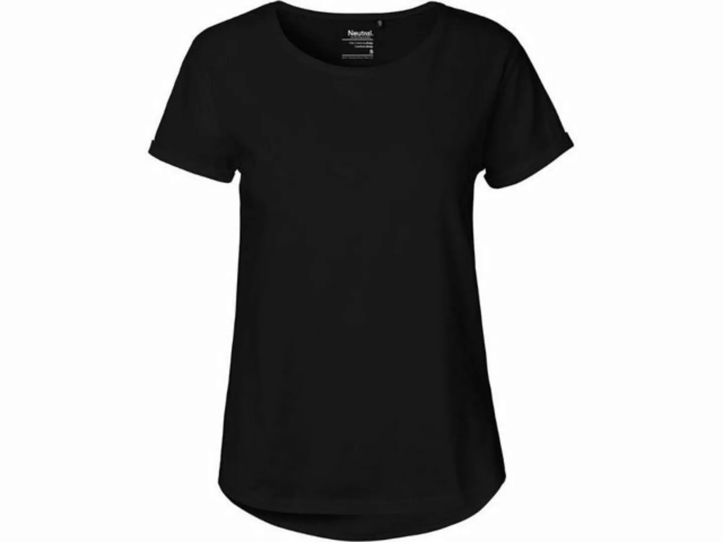 Neutral T-Shirt Neutral Bio-Damen-T-Shirt mit Roll-Up-Ärmeln günstig online kaufen