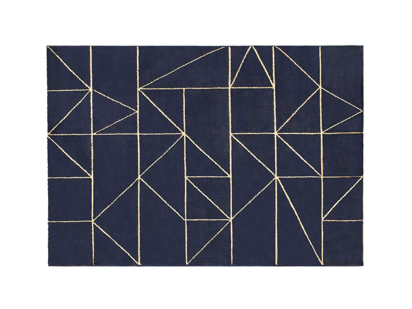 Teppich geometrisch gemustert mit goldenem Lurex-Finish IGALO - 160 x 230 c günstig online kaufen