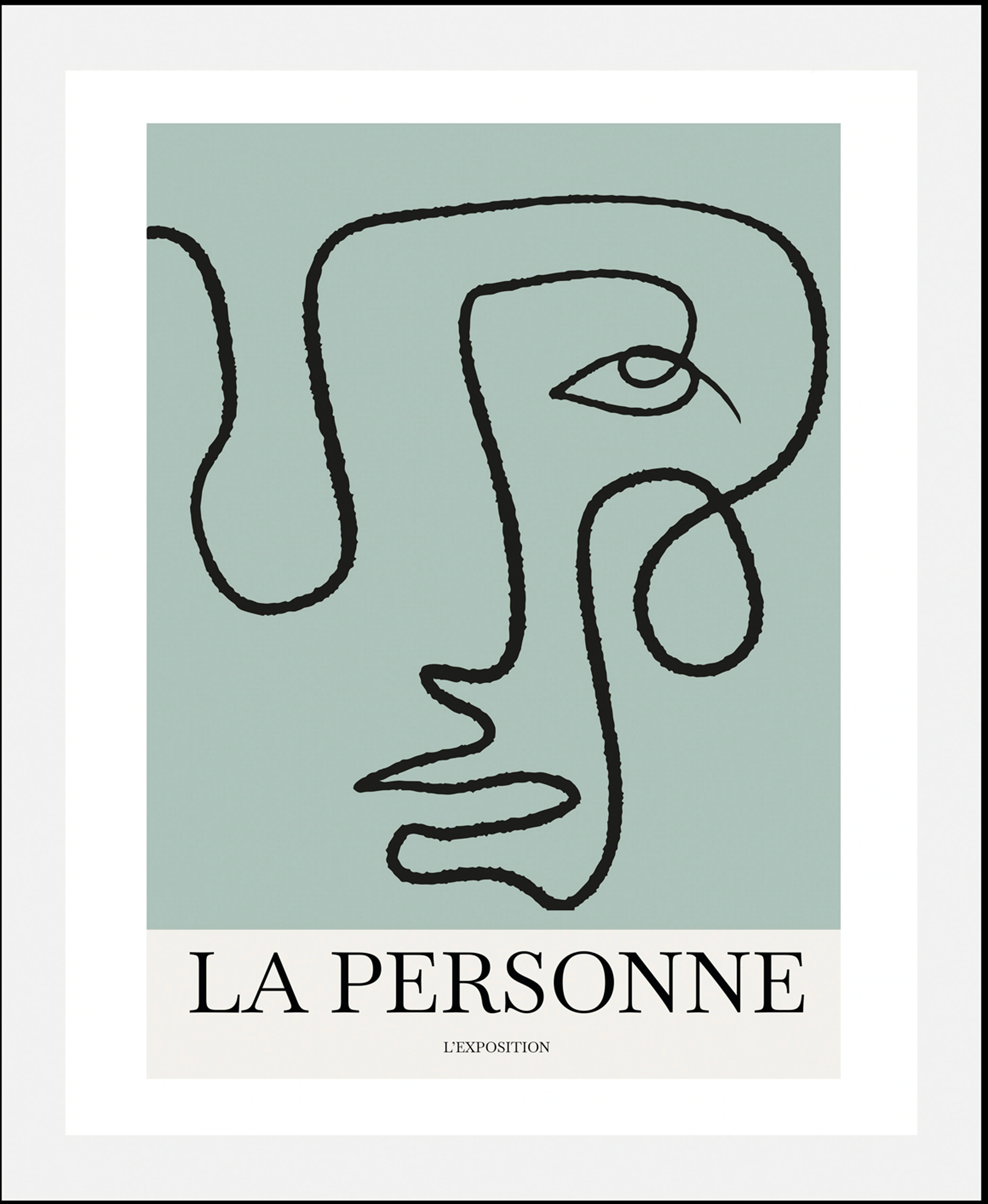 queence Bild "La Personne", Schriftzüge-Schriftzug-Abstrakt-Gesicht-Figuren günstig online kaufen