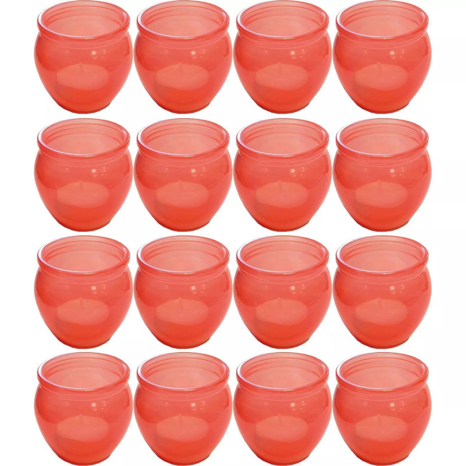 HS Candle Windlicht inkl. Teelicht 16er Pack Partyset Apricot günstig online kaufen