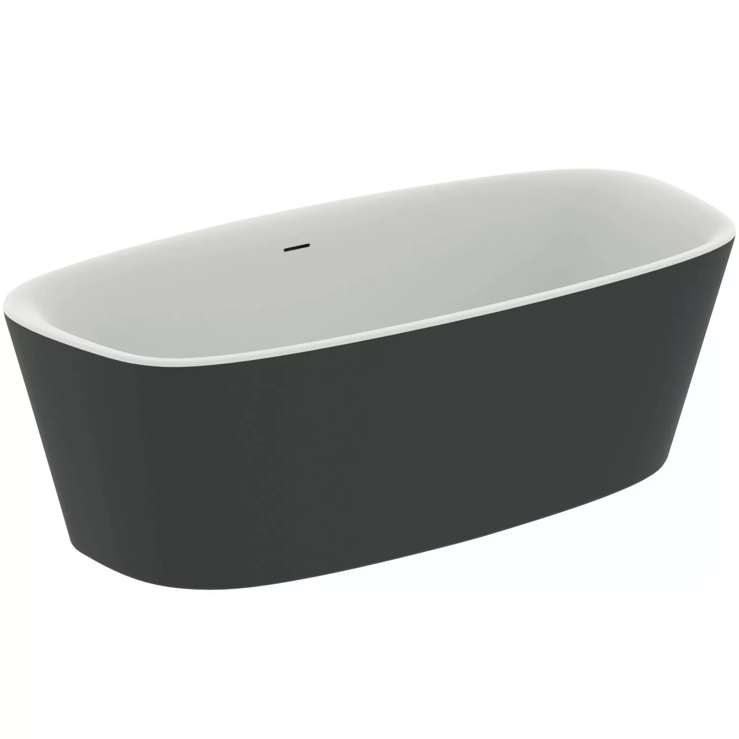 Ideal Standard Oval-Badewanne Dea freistehend 190 cm x 90 cm Schwarz Matt günstig online kaufen