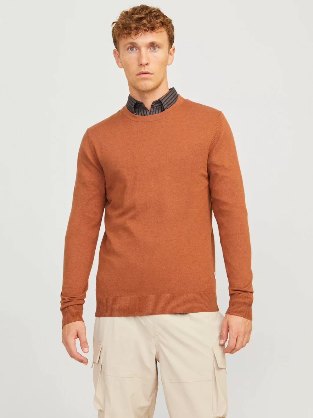 Jack & Jones Strickpullover "JJEEMIL KNIT CREW NECK NOOS", mit Rundhalsauss günstig online kaufen