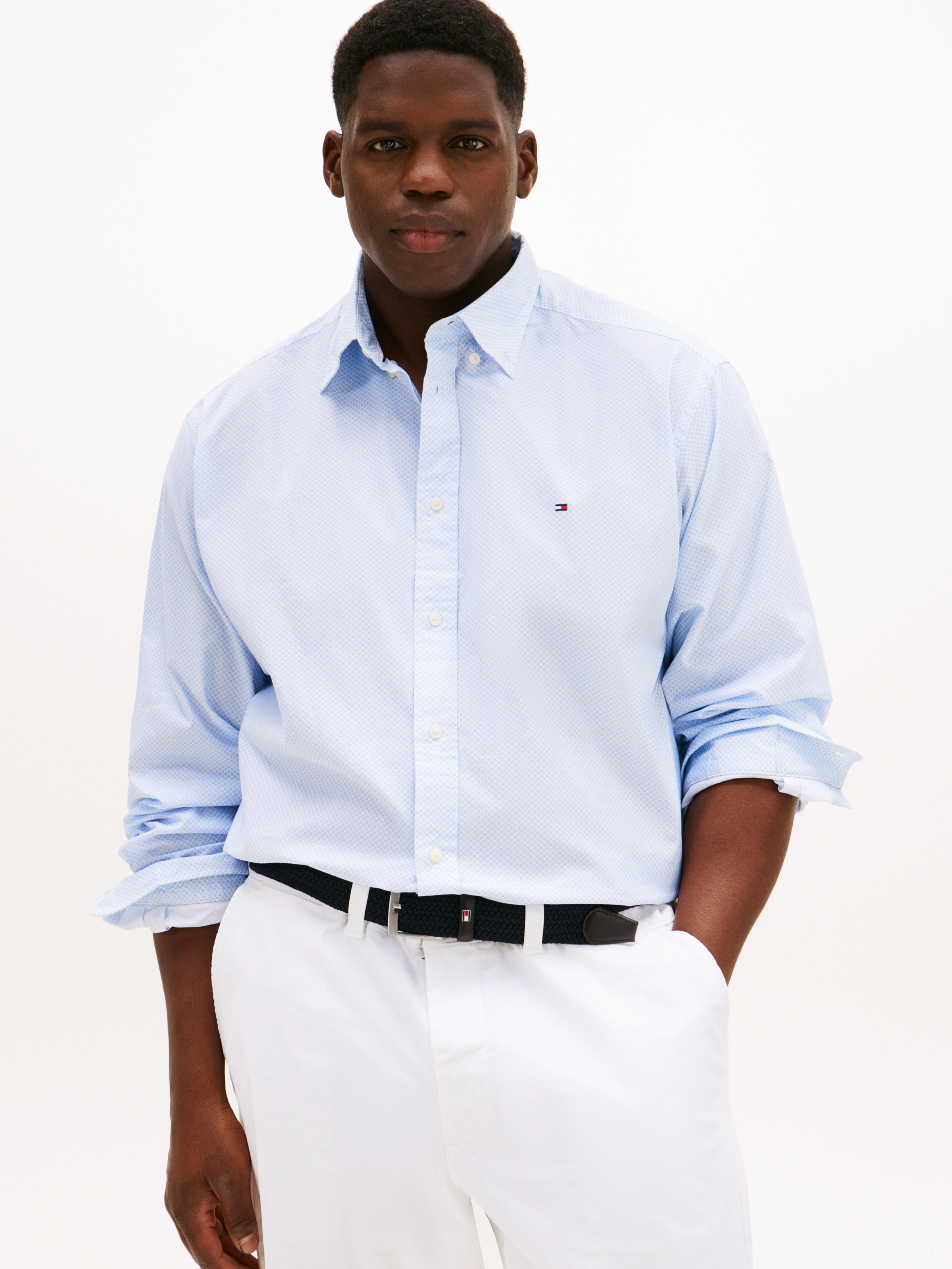 Tommy Hilfiger Big & Tall Langarmhemd "BT-FLEX POPLIN MICRO", Große Größen, günstig online kaufen