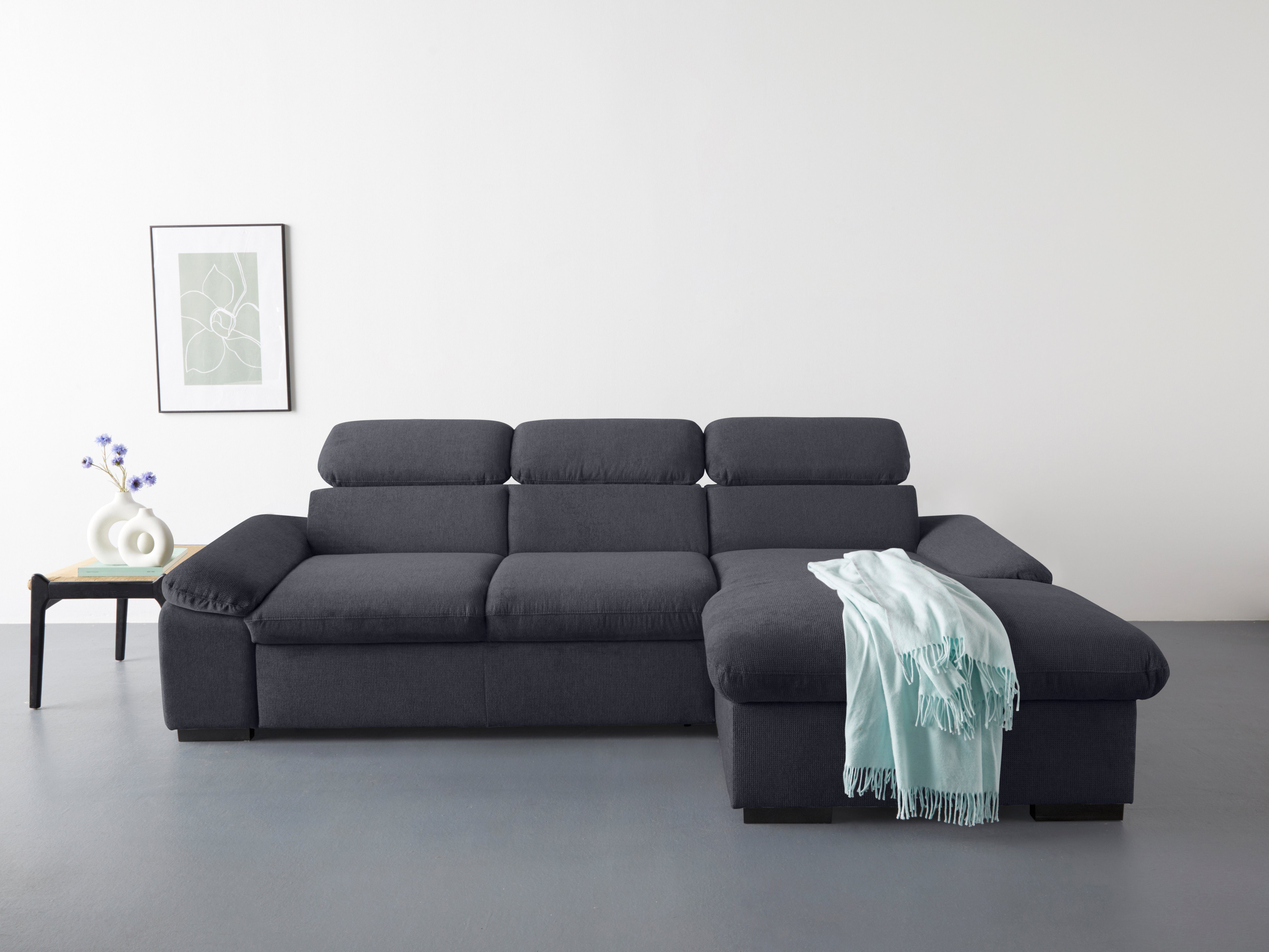 COTTA Ecksofa "Lola L-Form mit Kopfteilfunktion & Hocker", (Set, mit Hocker günstig online kaufen