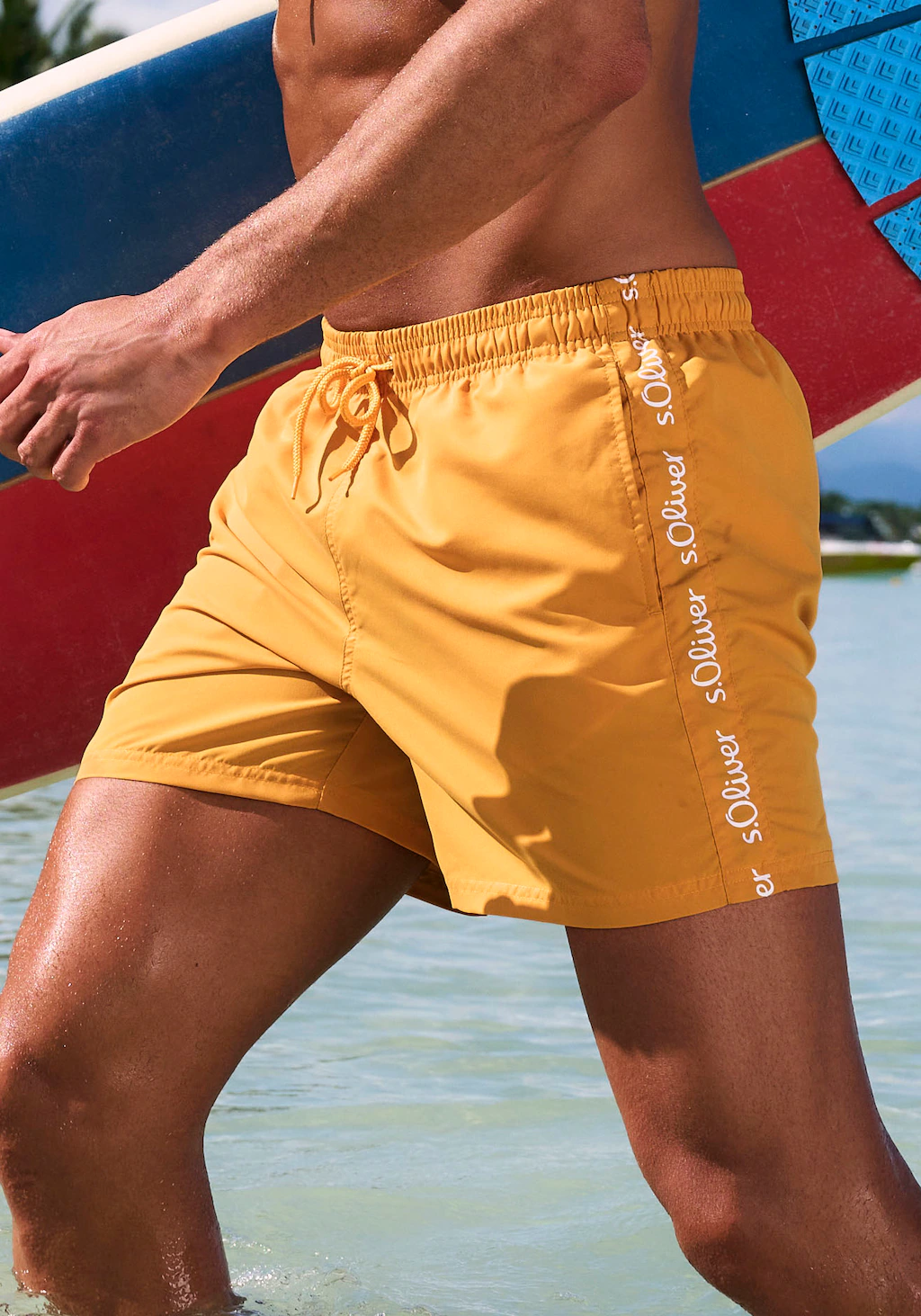 s.Oliver Badeshorts, mit Markenschriftzügen günstig online kaufen