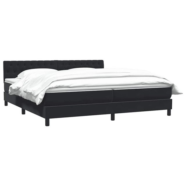 vidaXL Bett Boxspringbett mit Matratze Schwarz 200x220 cm Samt günstig online kaufen