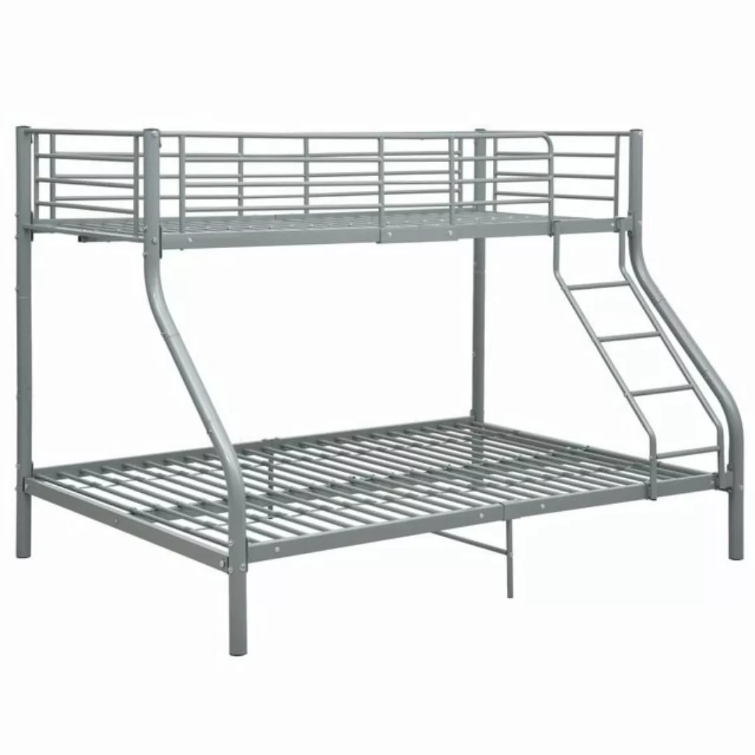 vidaXL Etagenbett Etagenbettgestell Grau Metall 140x200 cm 90x200 cm Einzel günstig online kaufen