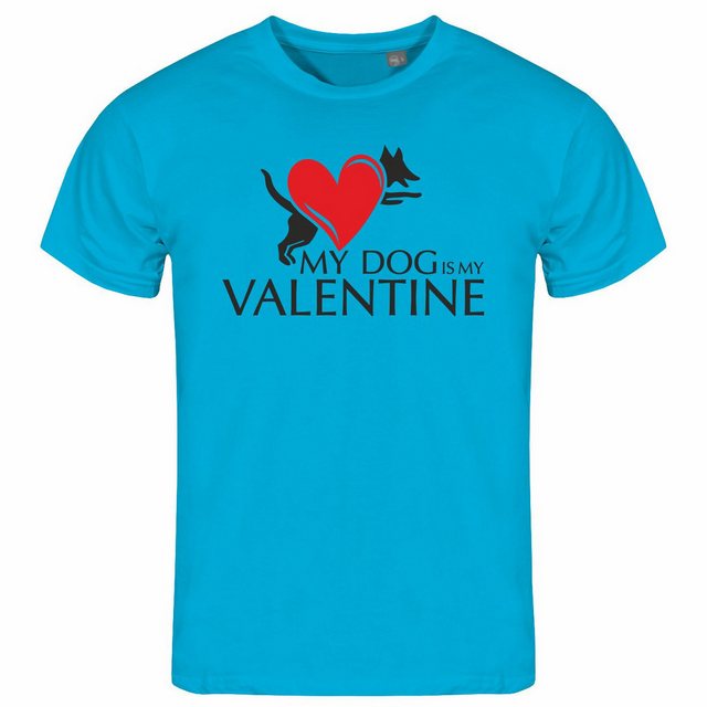 deinshirt Print-Shirt Herren T-Shirt My Dog is my Valentine Funshirt mit Mo günstig online kaufen