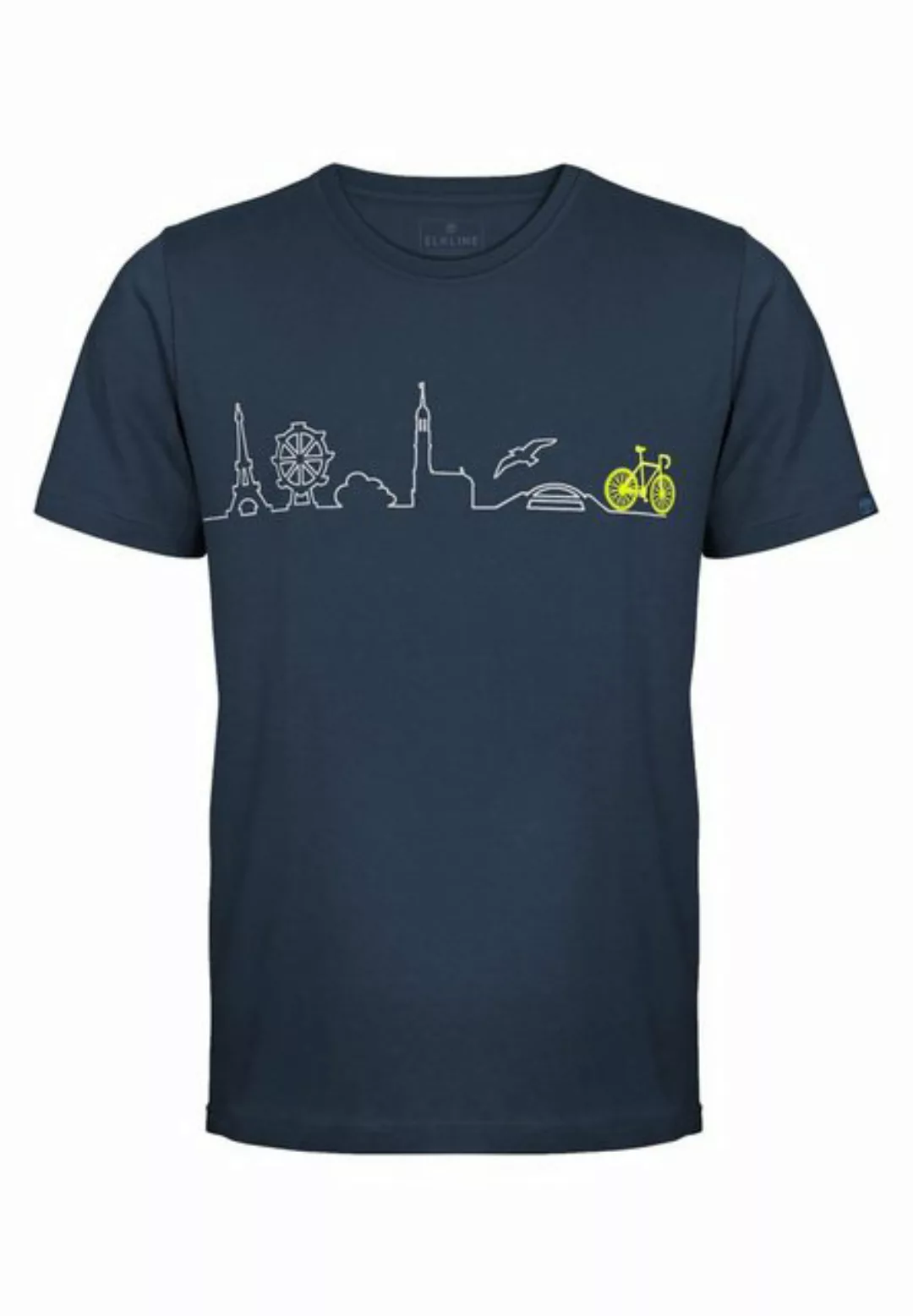 Elkline T-Shirt An 365 Tagen mit Fahrrad Brust-Print günstig online kaufen