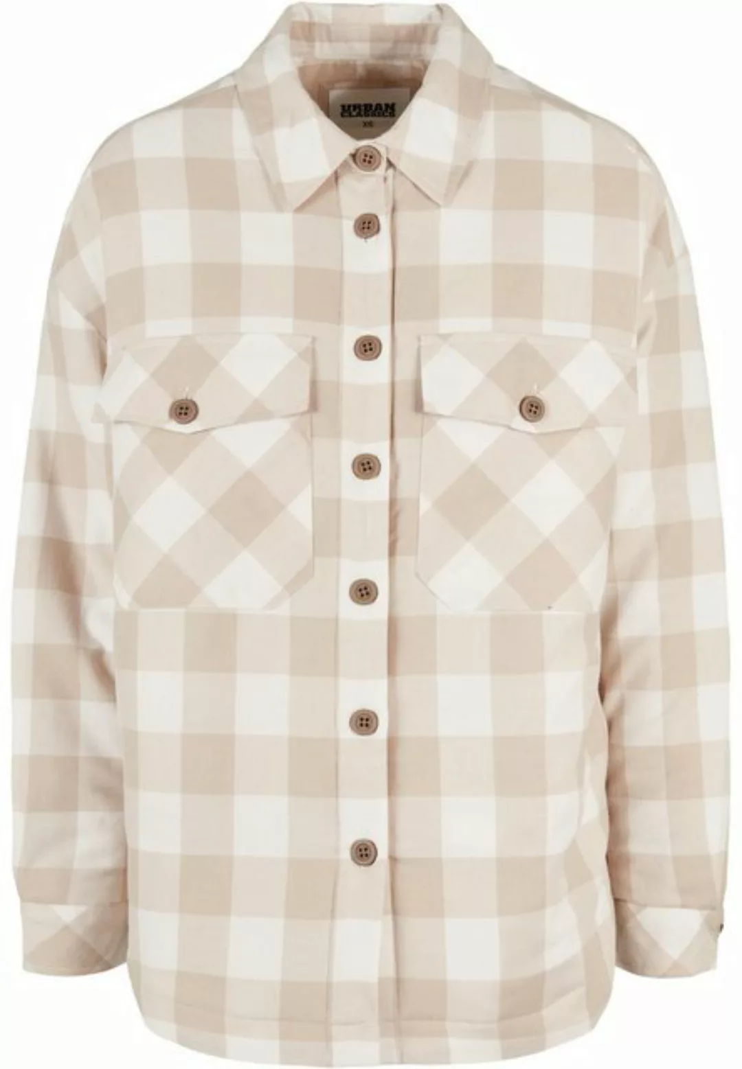 URBAN CLASSICS Flanellhemd TB4007 - Ladies Flanell Padded Overshirt whitesa günstig online kaufen