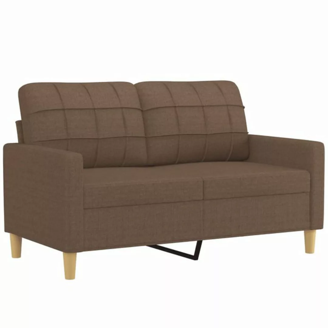 vidaXL Sofa 2-Sitzer Sofa Couch Möbel Braun 120 cm Stoff günstig online kaufen