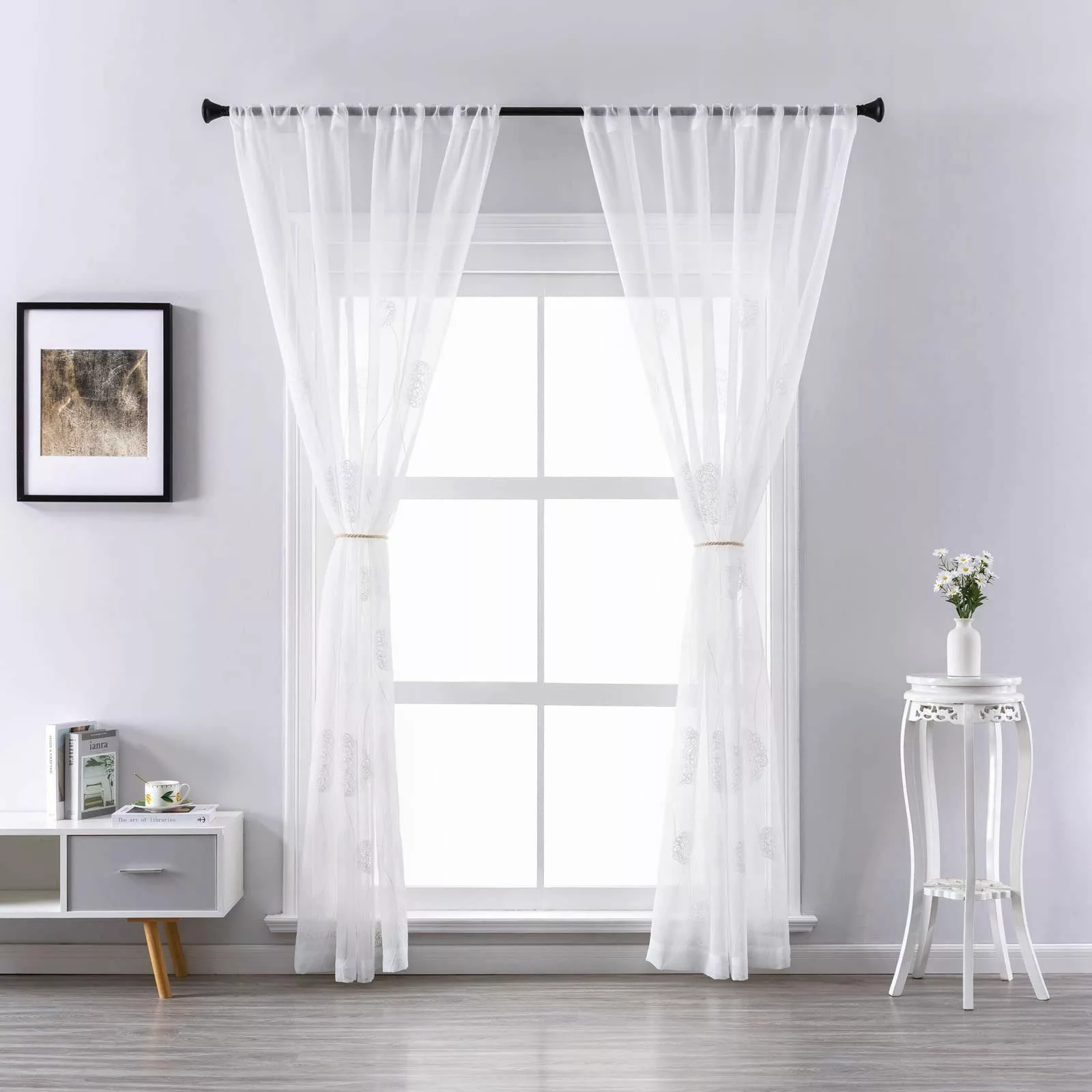 BYSURE Gardine, Stangendurchzug (2 St), transparent, günstig online kaufen