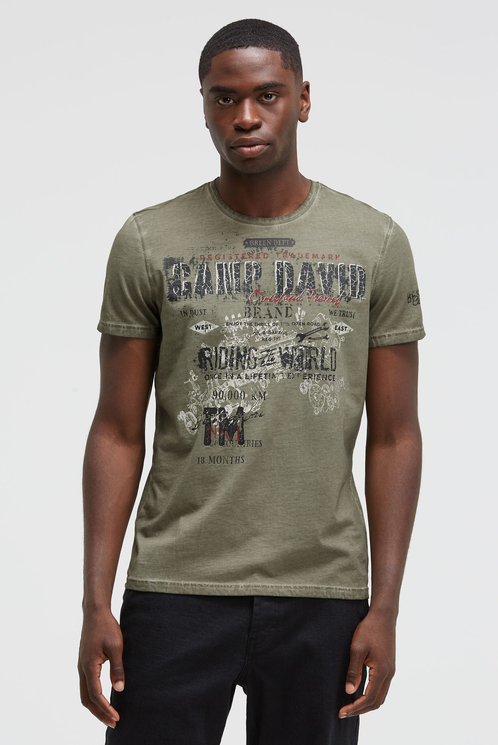 CAMP DAVID Rundhalsshirt, mit Kontrastnähten günstig online kaufen