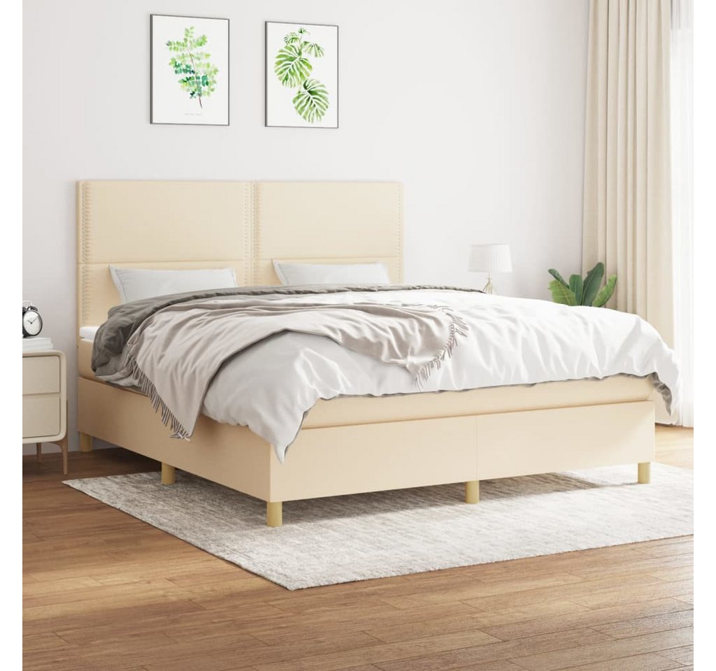 vidaXL Boxspringbett Bett Boxspringbett mit Matratze Stoff (180 x 200 cm, C günstig online kaufen