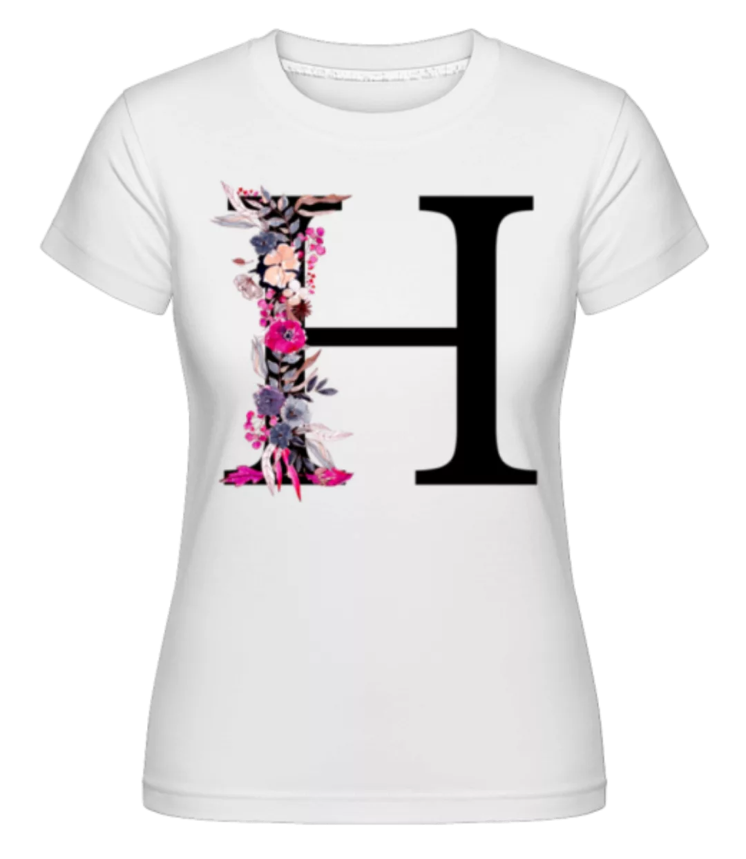 Blumen Initiale H · Shirtinator Frauen T-Shirt günstig online kaufen