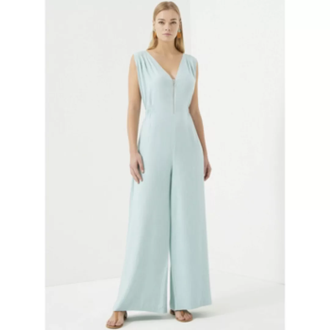 Just Like You  Overalls Aqua Green Zip Fastening At Front Sleeveless Jumpsu günstig online kaufen