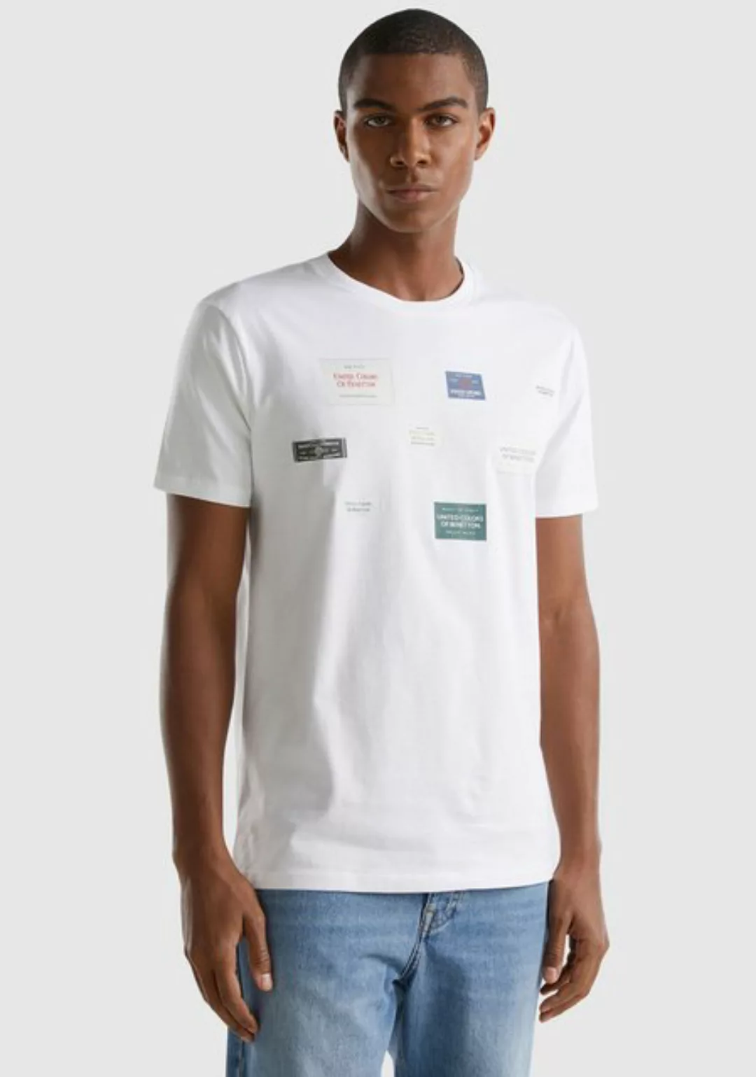 United Colors of Benetton T-Shirt mit Markenlabel günstig online kaufen