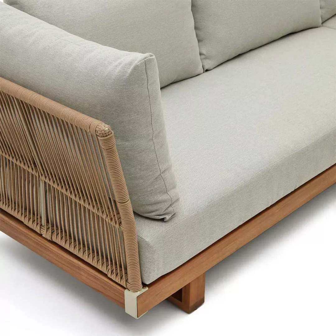 Terrassensitzgruppe modern aus Akazie Massivholz Webstoff (zweiteilig) günstig online kaufen
