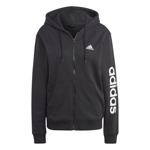 adidas Sportswear Funktionsjacke W LIN FT FZ HD BLACK/WHITE günstig online kaufen