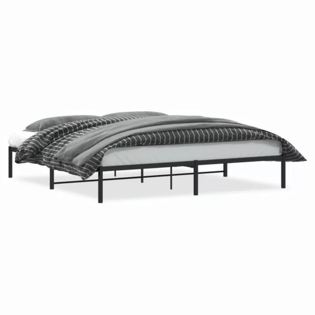 furnicato Bettgestell Metall Schwarz 193x203 cm (1-tlg) günstig online kaufen