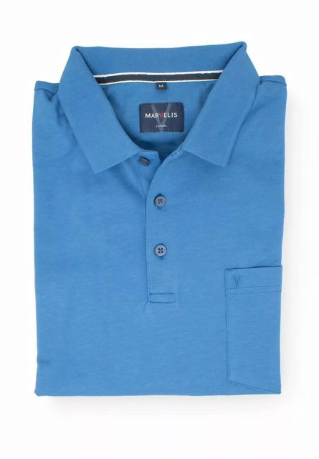 MARVELIS Poloshirt Poloshirt - Quick Dry - Einfarbig - Kobalt Quick Dry günstig online kaufen