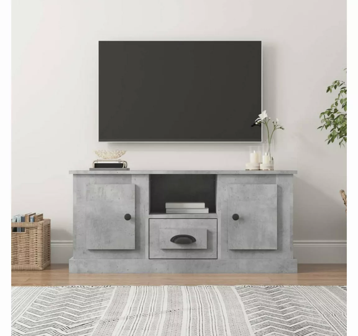 vidaXL TV-Schrank TV-Schrank Betongrau 100x35,5x45 cm Spanplatte günstig online kaufen