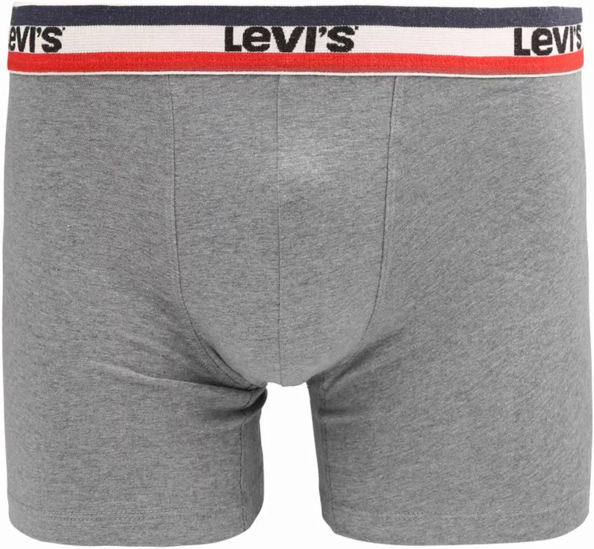 Levi's Brief Boxershorts 2-Pack Schwarz Grau - Größe L günstig online kaufen