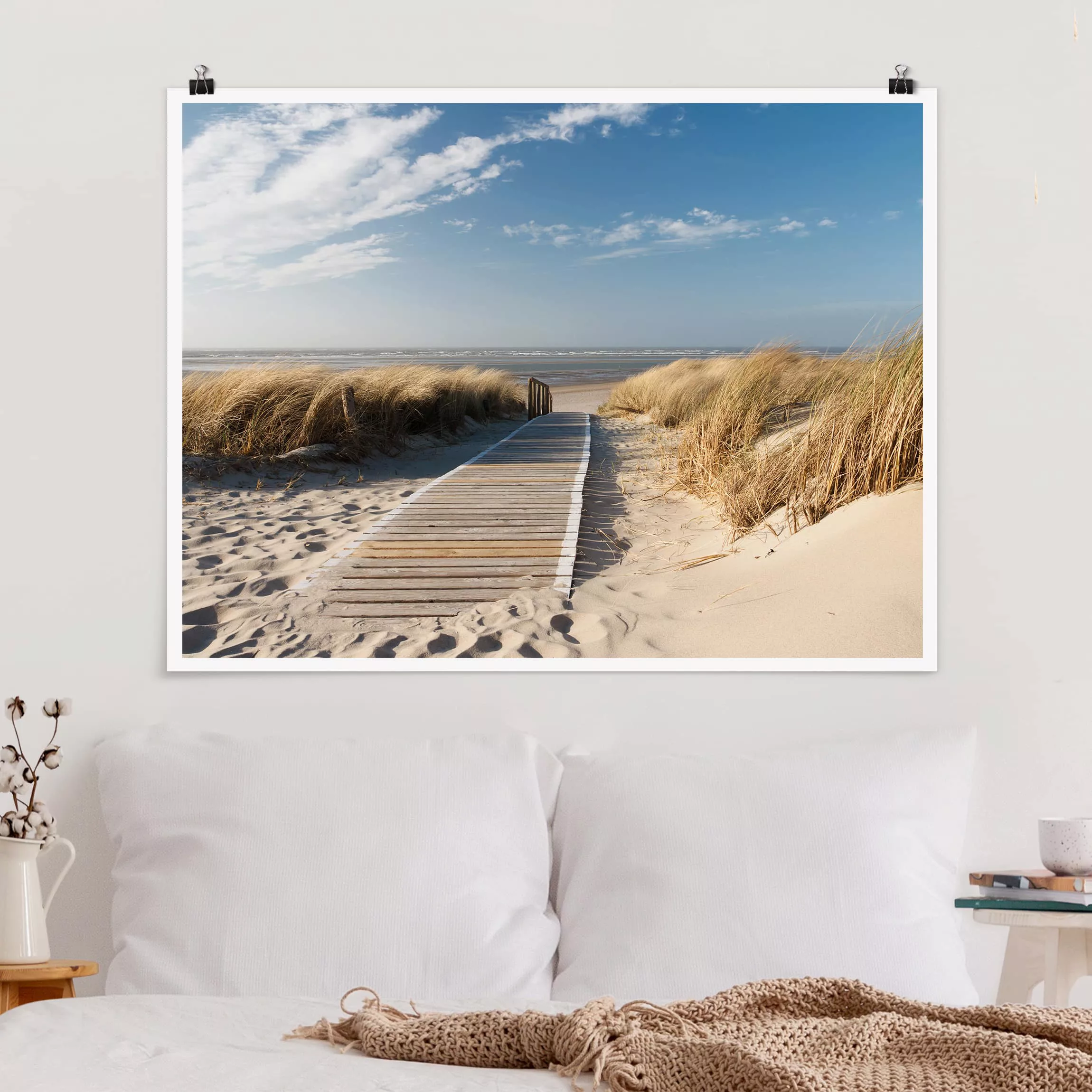 Poster Strand - Querformat Ostsee Strand günstig online kaufen