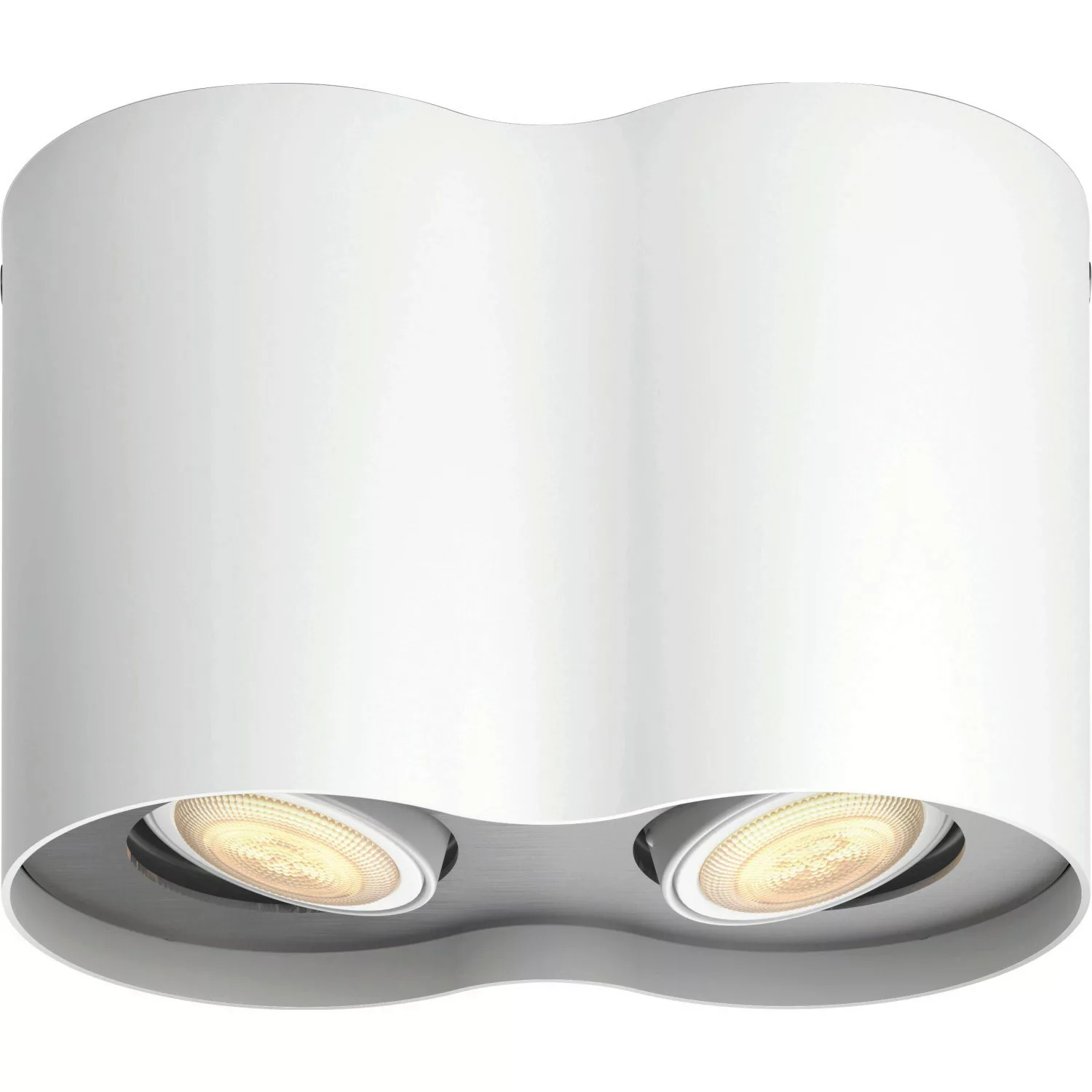 Philips Hue Spot 2-flg. White Ambiance Pillar Weiß 2 x 250 lm inkl. Dimmer günstig online kaufen