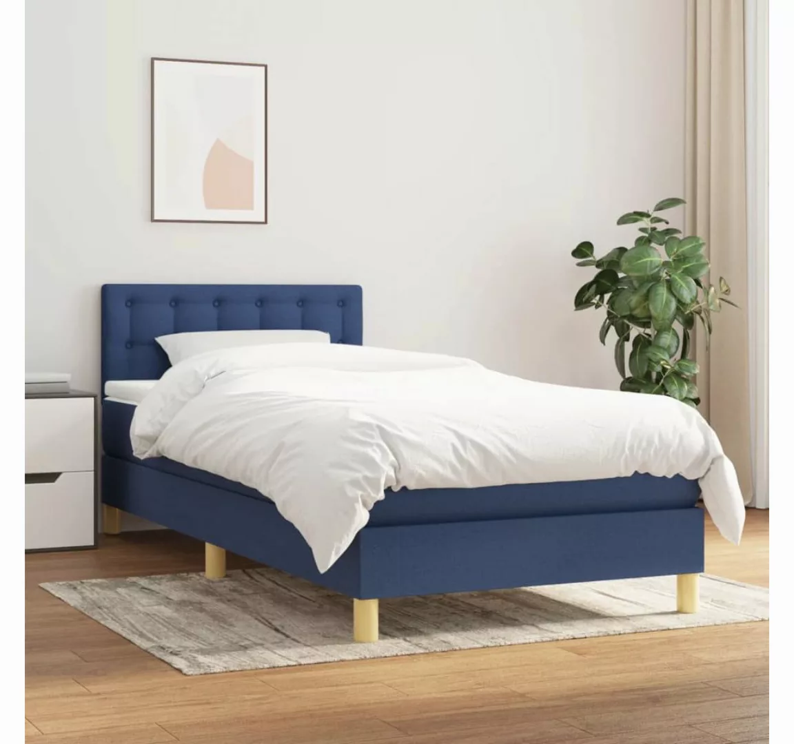 vidaXL Boxspringbett Bett Boxspringbett mit Matratze und LED Stoff (80 x 20 günstig online kaufen