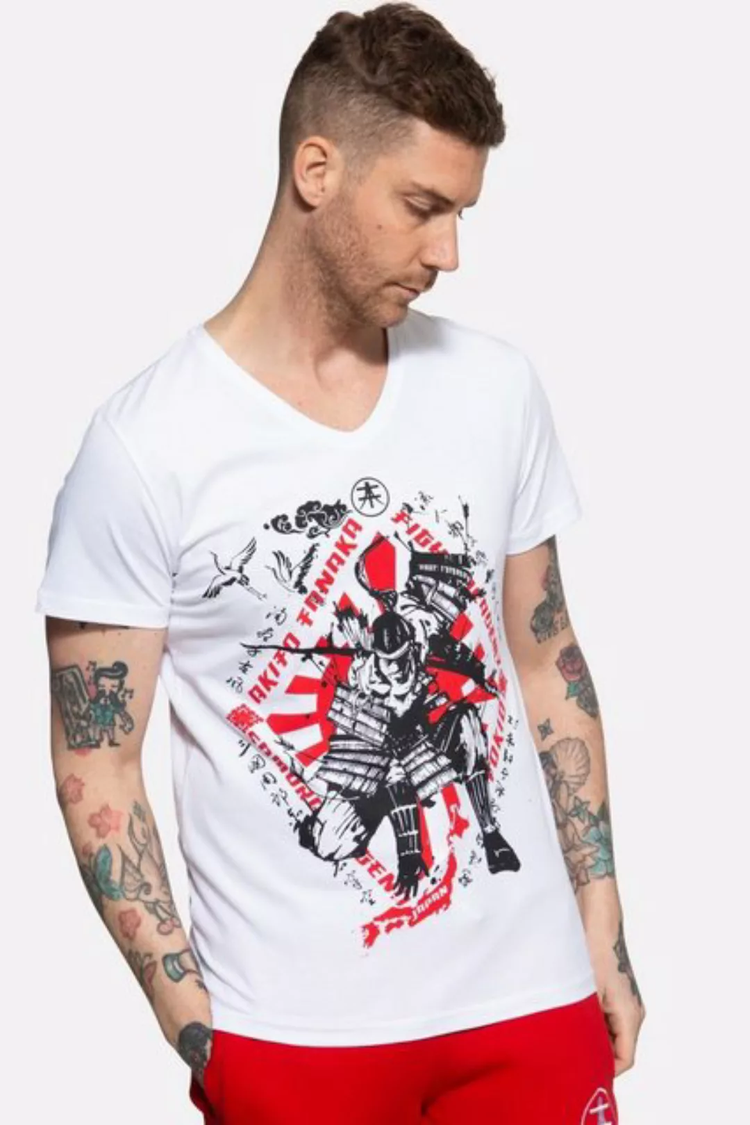Akito Tanaka T-Shirt Samurai Run mit Samurai Print günstig online kaufen