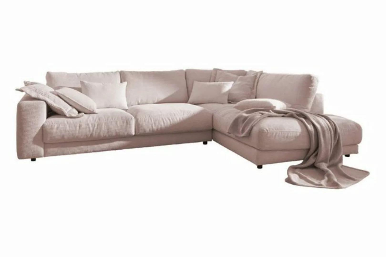 KAWOLA Ecksofa MADELINE, Sofa Cord, Recamiere rechts od. links, versch. Far günstig online kaufen