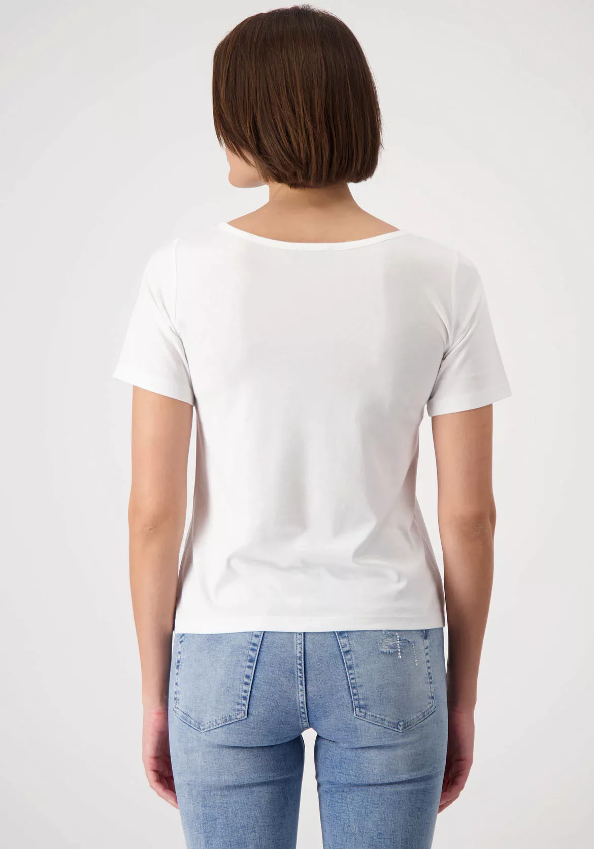 Monari Kurzarmshirt T-Shirt off-white günstig online kaufen