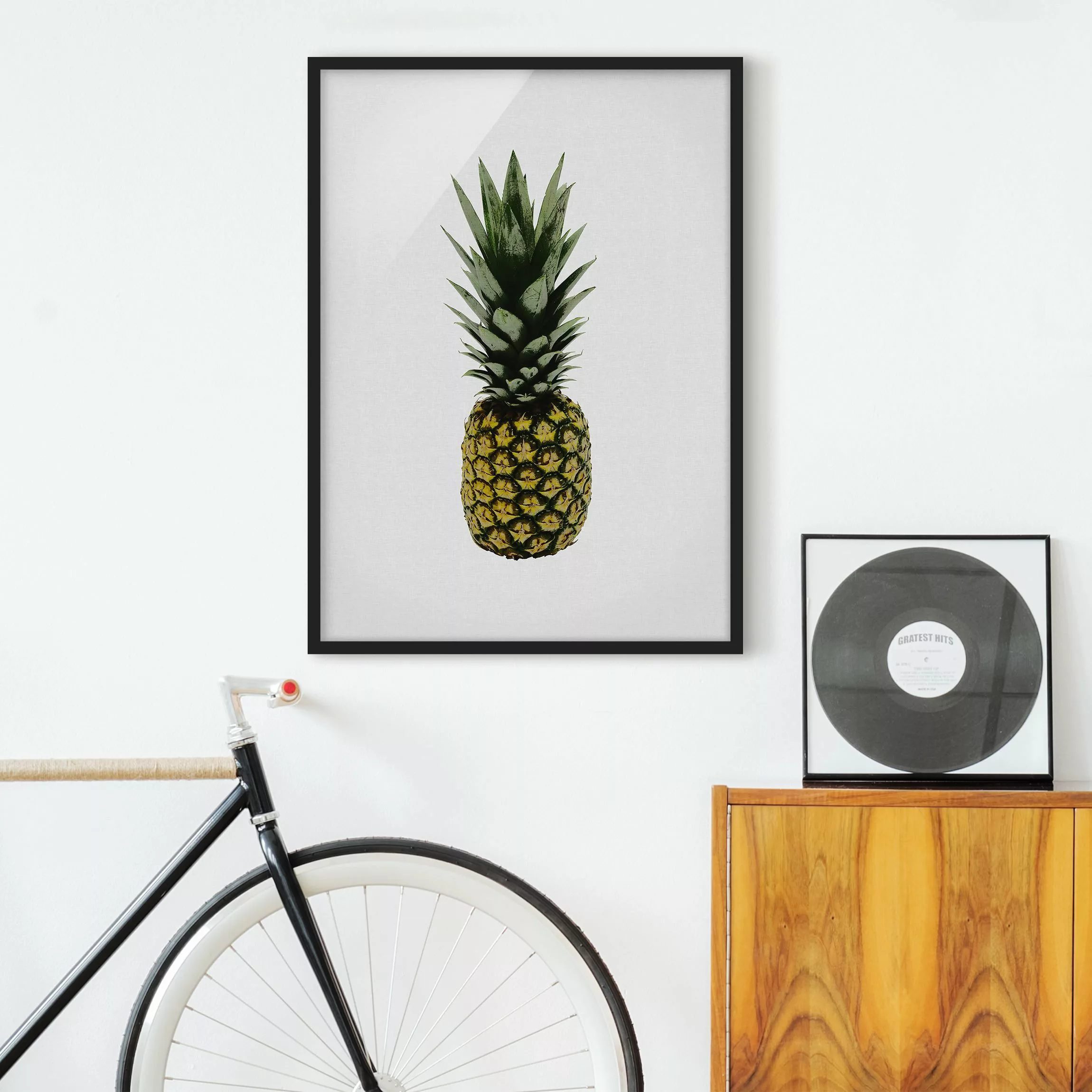 Bild mit Rahmen Ananas günstig online kaufen