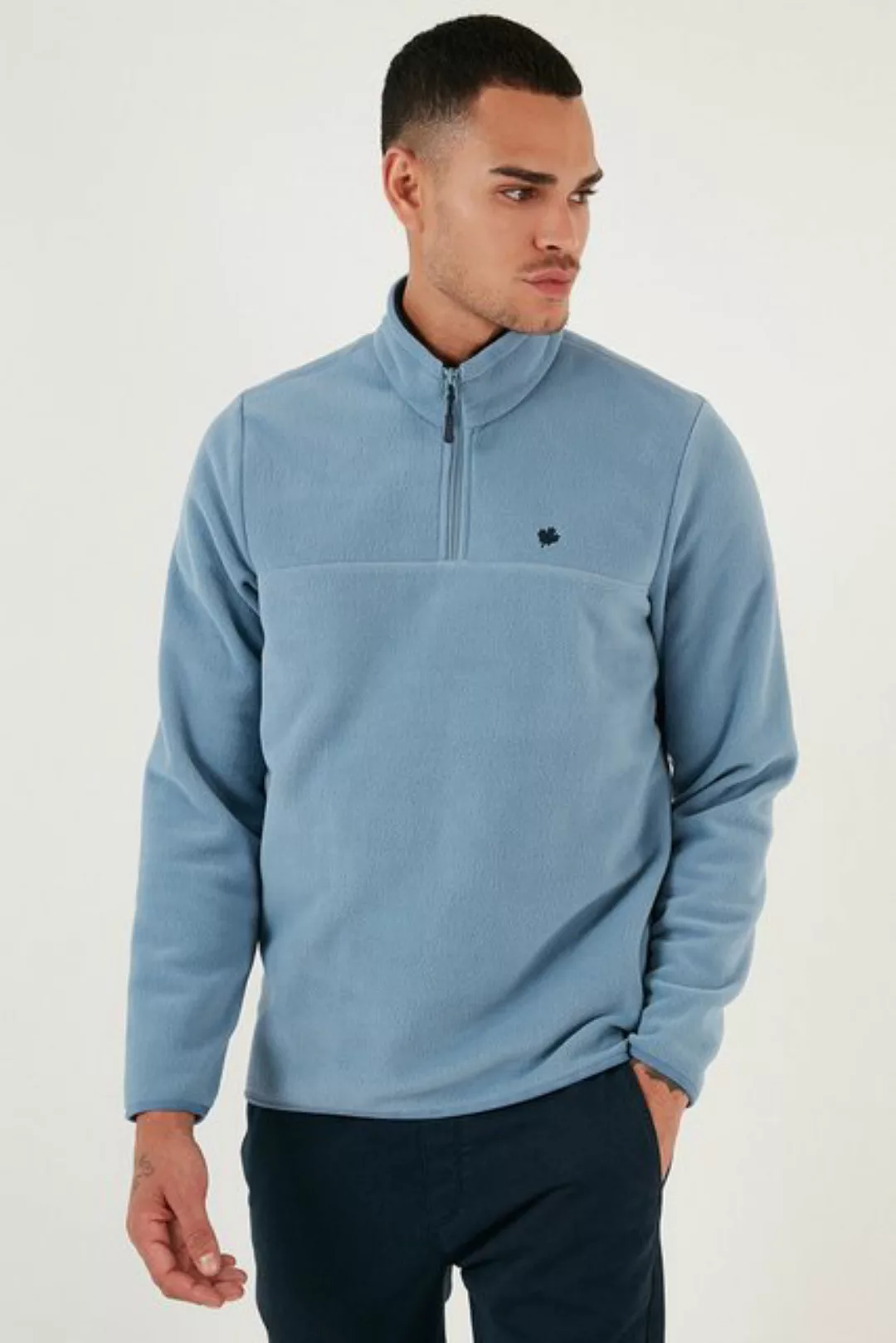 Buratti Fleecepullover Slim Fit günstig online kaufen