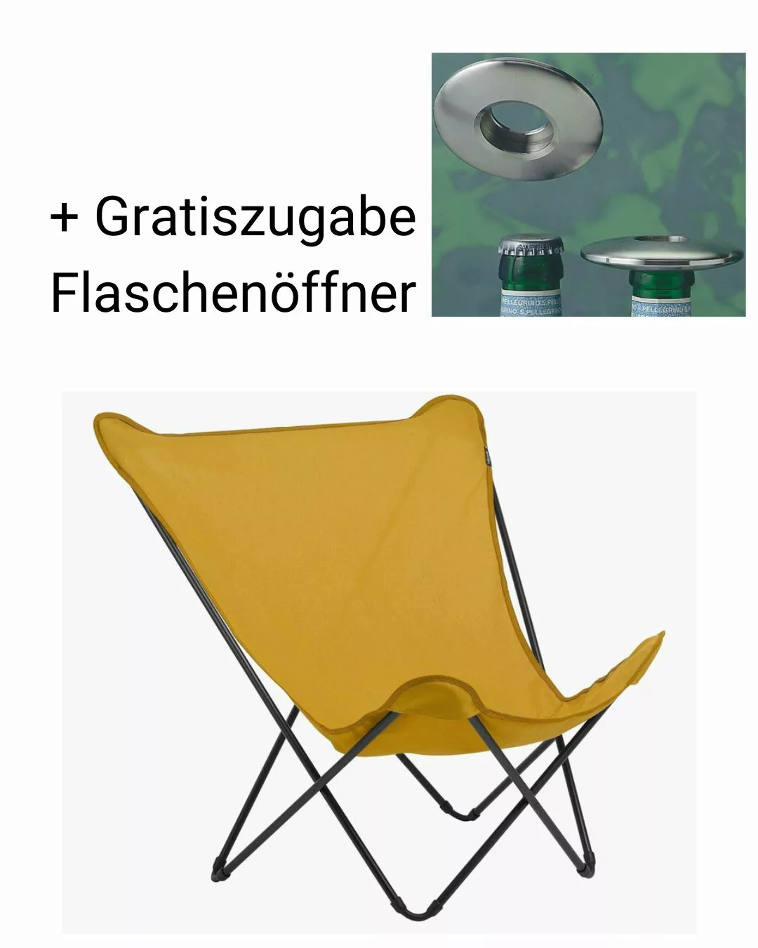 Pop Up XL Design Outdoor Sessel Curry (Curry) + Gratiszugabe Flaschenöffner günstig online kaufen