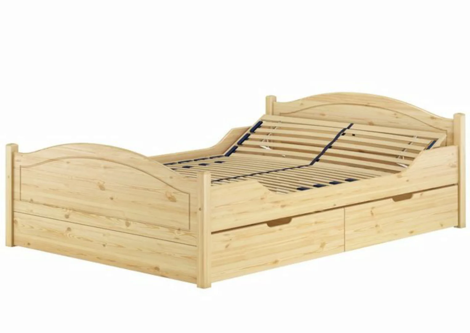 ERST-HOLZ Bett Doppelbett 140x200 Komplettset Bett mit Staukasten, Kieferfa günstig online kaufen