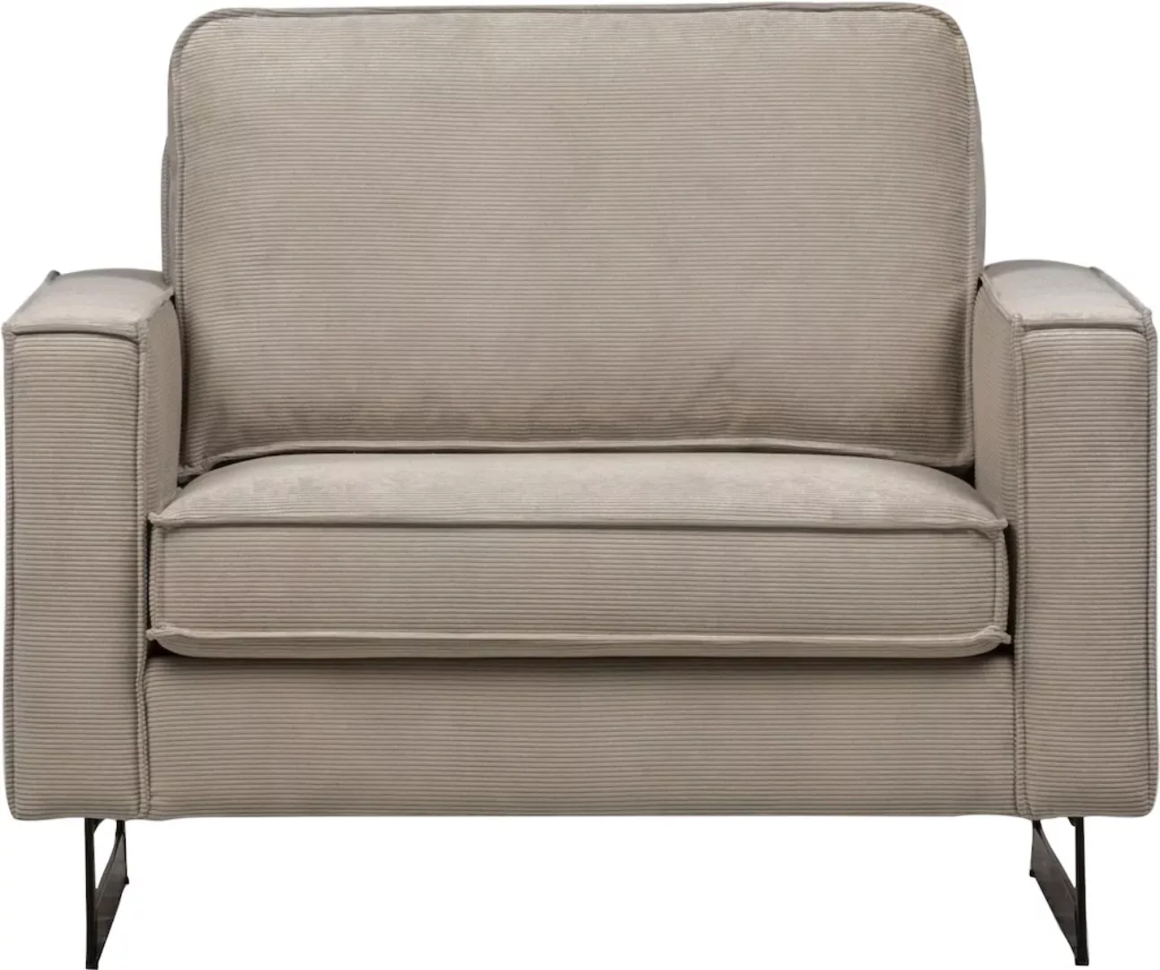 Places of Style Loveseat »Pinto«, mit Keder, Metallfüßen und auch in Cord B günstig online kaufen