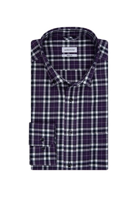 seidensticker Flanellhemd "Regular", Regular Langarm Button-Down-Kragen Kar günstig online kaufen