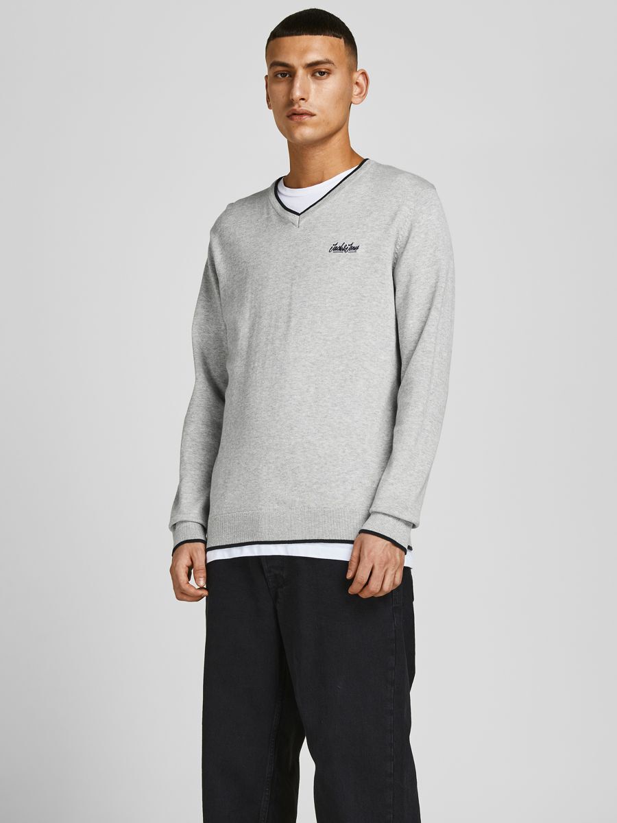 Jack & Jones Strickpullover Pullover Sweater JORTONS KNIT V-NECK (1-tlg) günstig online kaufen