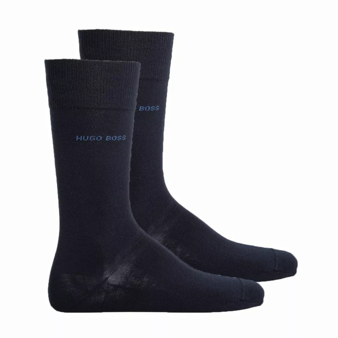 HUGO BOSS Herren Socken - RS Uni CC, Soft Cotton, Einfarbig, 2er Pack Marin günstig online kaufen